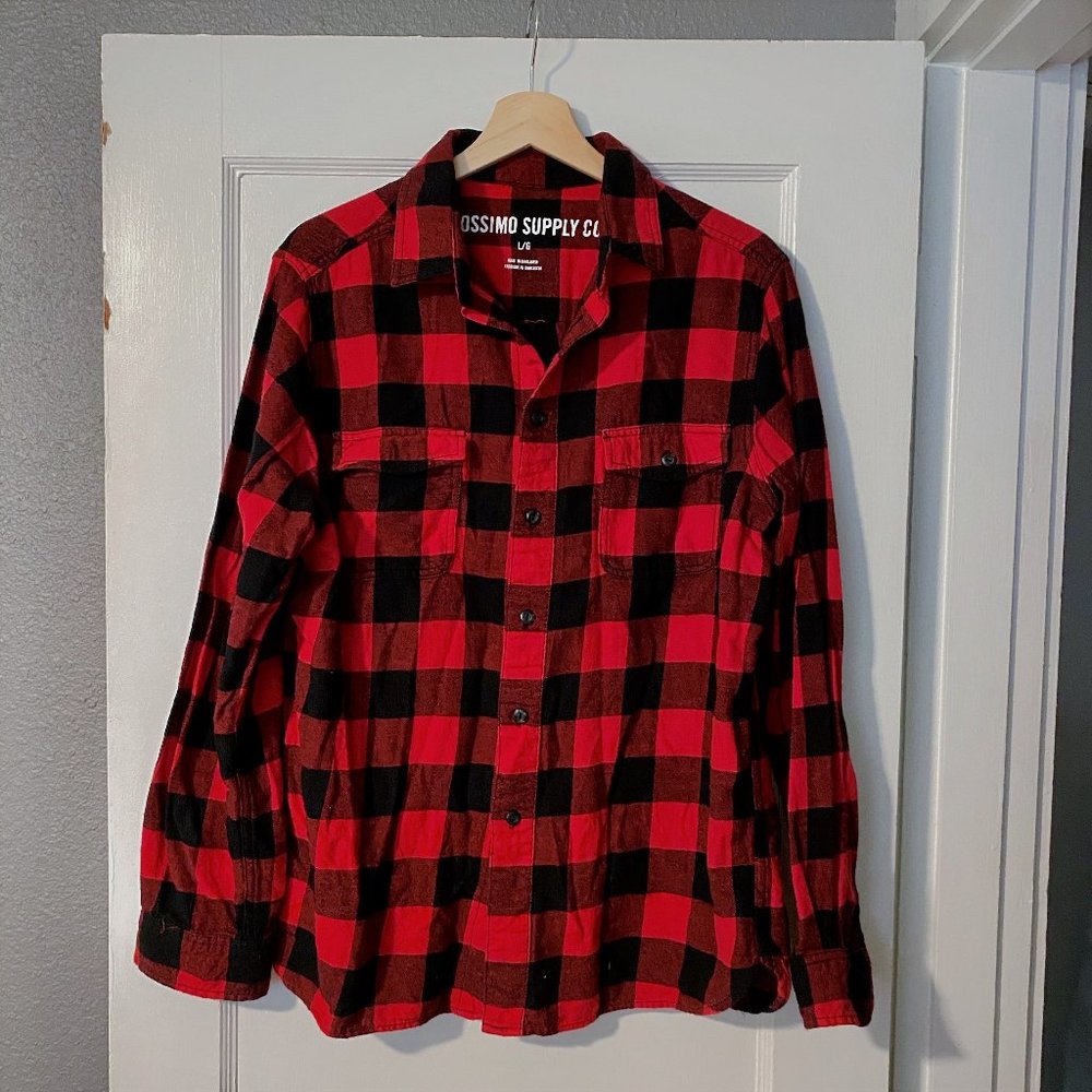 Buffalo Check Flannel Button Down Shirt